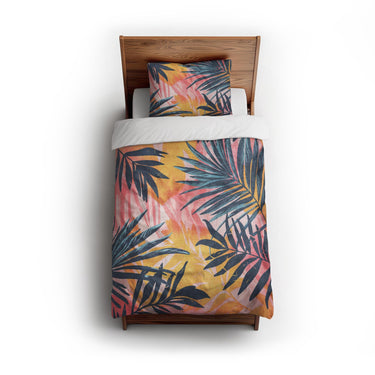 Florian Pink & Blue twin - cotton - White Backing