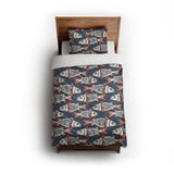 Tribal Fish twin - cotton - White Backing
