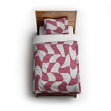 Twyla Checkered Fuchsia twin - cotton - White Backing