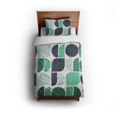 Otto Turquoise twin - cotton - White Backing