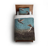 That Dog'll Hunt Blue twin - cotton - White Backing