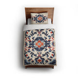 Wilhemina Navy & Red twin - cotton - White Backing