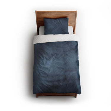 Andromeda Watercolor Navy twin - cotton - White Backing