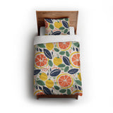 Pamplemousse and Bay Leaf twin - cotton - White Backing