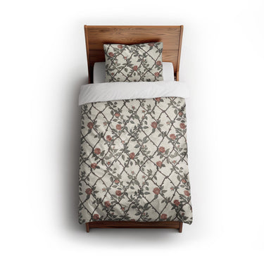 Rose Lattice twin - cotton - White Backing
