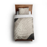 Elowin Ivory & Black twin - cotton - White Backing