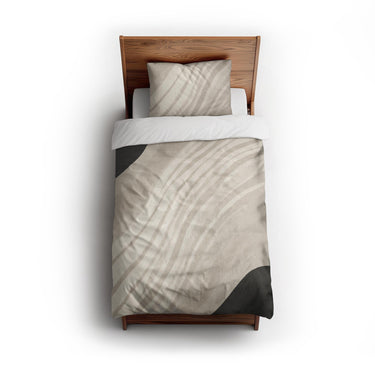 Elowin Ivory & Black twin - cotton - White Backing