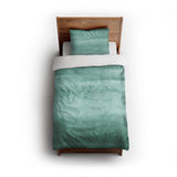 Jacinda Watercolor Teal Ombre twin - cotton - White Backing