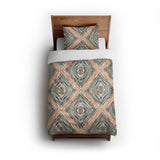 Boden Orange & Blue twin - cotton - White Backing