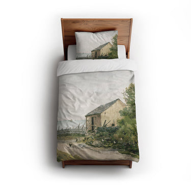 Road to the Shore by William Newton twin - cotton - White Backing