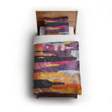 Raheem Orange & Purple twin - cotton - White Backing