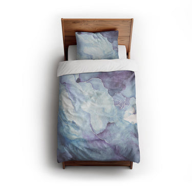 Zephyr Watercolor Amethyst twin - cotton - White Backing