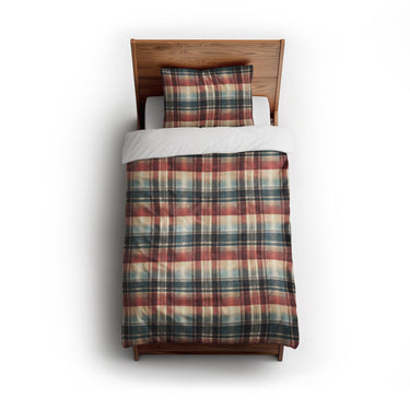 Monaghan Plaid Blue & Red twin - cotton - White Backing