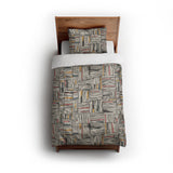 Atticus Multicolor Crosshatch twin - cotton - White Backing