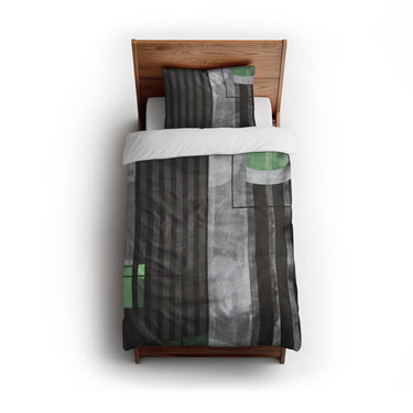 Gordian Dark Green twin - cotton - White Backing