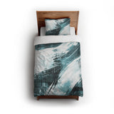 Emil Deep Teal twin - cotton - White Backing