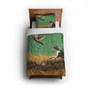 That Dog'll Hunt Green twin - cotton - White Backing