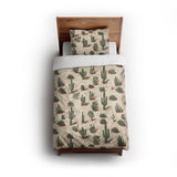 Desert Cacti twin - cotton - White Backing