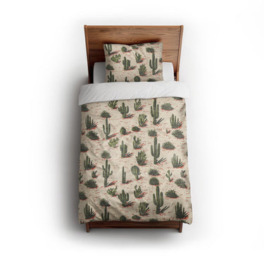 Desert Cacti twin - cotton - White Backing