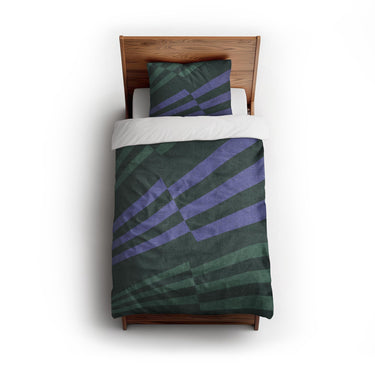 Prisma Mint & Periwinkle twin - cotton - White Backing