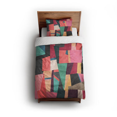 Baxter Pink Multicolor twin - cotton - White Backing