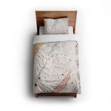 Stephanie Ivory Polychrome twin - cotton - White Backing