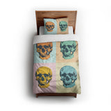 Pop Art Skulls twin - cotton - White Backing