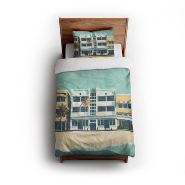 Art Deco Beach twin - cotton - White Backing