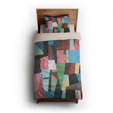 Baxter Blue Multicolor twin-xl - microfiber - Natural Backing