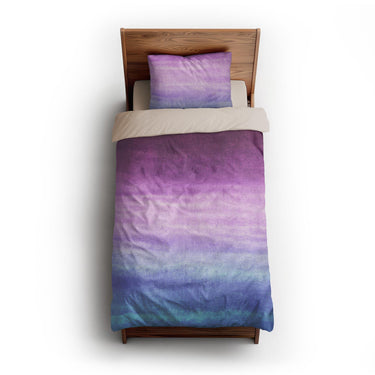 Imogen Watercolor Blue & Purple Ombre twin-xl - microfiber - Natural Backing