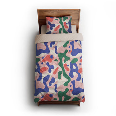 Concetta Pink Green & Purple twin-xl - microfiber - Natural Backing