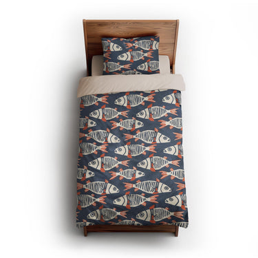 Tribal Fish twin-xl - microfiber - Natural Backing