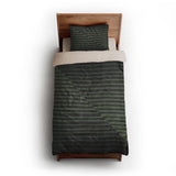 Euclid Black & Green twin-xl - microfiber - Natural Backing
