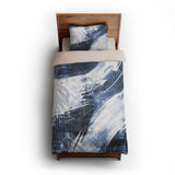 Emil Navy Blue twin-xl - microfiber - Natural Backing