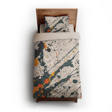 Jason Dark Teal & Orange twin-xl - microfiber - Natural Backing