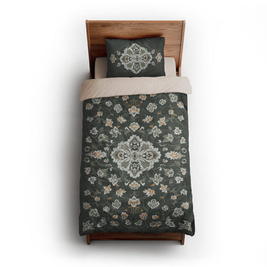 Fenwick Green & Orange twin-xl - microfiber - Natural Backing