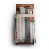 Gordian Navy & Orange twin-xl - microfiber - Natural Backing