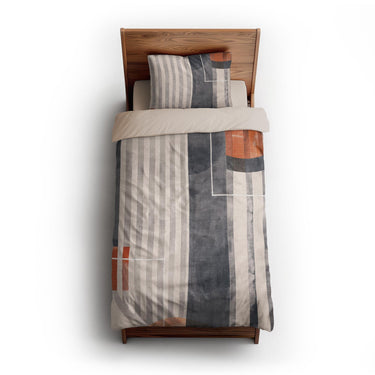 Gordian Navy & Orange twin-xl - microfiber - Natural Backing