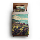 Finger Lakes Vineyard twin-xl - microfiber - Natural Backing