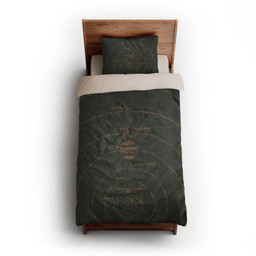 Solar System Forest & Rust twin-xl - microfiber - Natural Backing