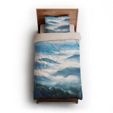 Blue Ridge Mountains twin-xl - microfiber - Natural Backing