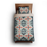 Elliot Blue & Orange twin-xl - microfiber - Natural Backing