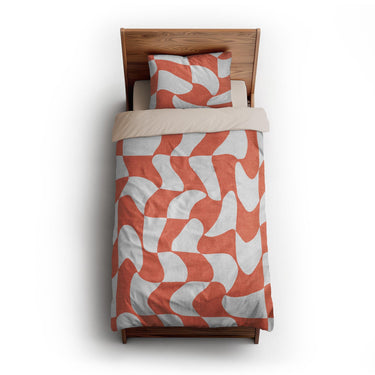 Twyla Checkered Coral twin-xl - microfiber - Natural Backing
