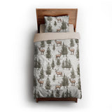 Forest Deer twin-xl - microfiber - Natural Backing