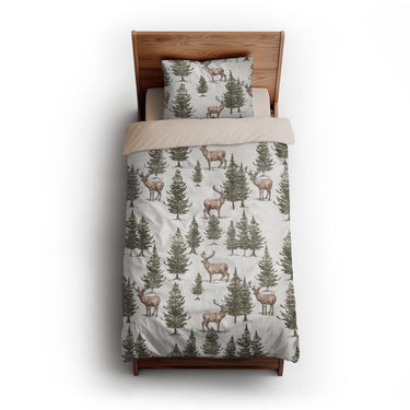 Forest Deer twin-xl - microfiber - Natural Backing