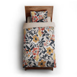 Caroline Blue & Red twin-xl - microfiber - Natural Backing