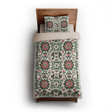 Georgiana Green & Deep Cerise twin-xl - microfiber - Natural Backing