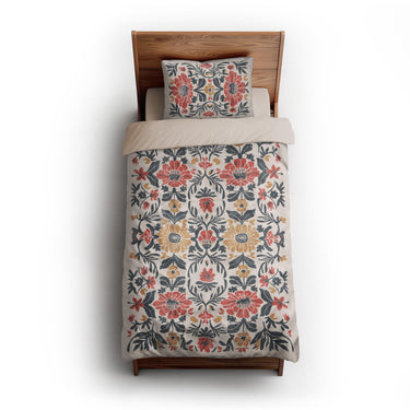 Corriana Navy & Red twin-xl - microfiber - Natural Backing