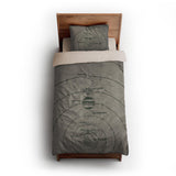 Solar System Taupe & Forest twin-xl - microfiber - Natural Backing
