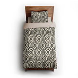 Torrance Black & Ivory twin-xl - microfiber - Natural Backing